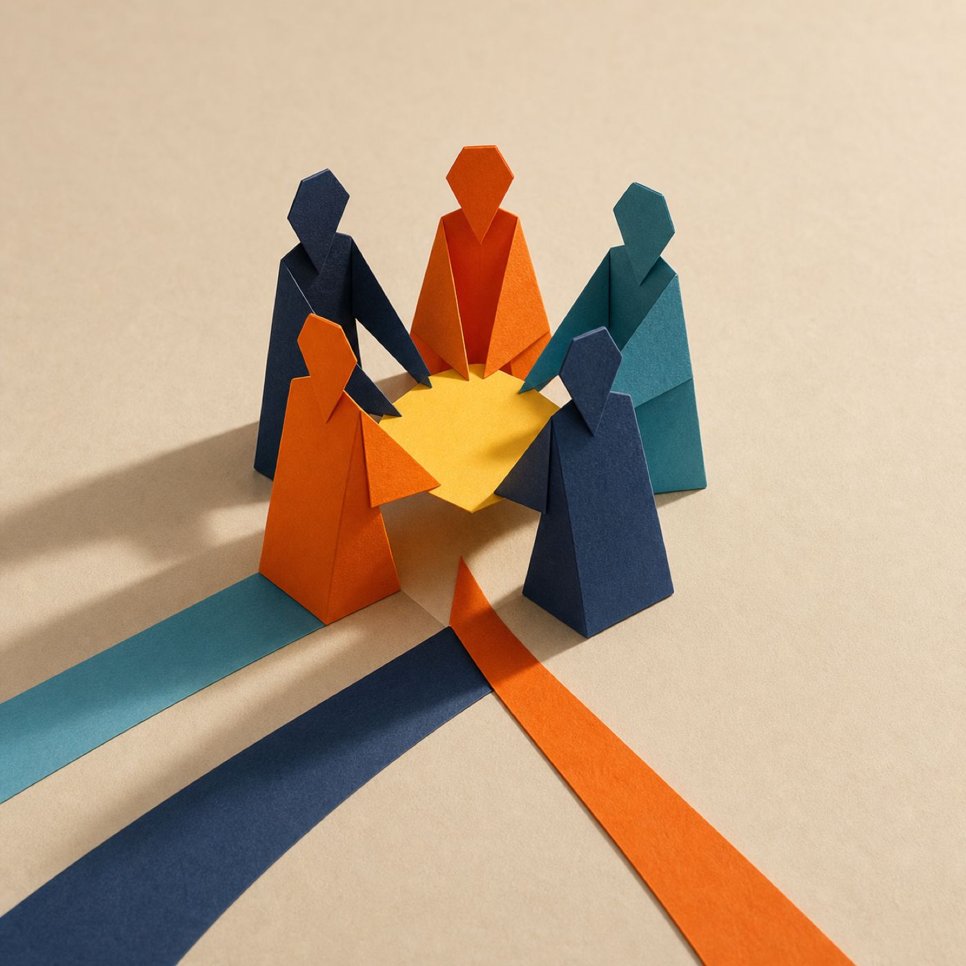 Een team brengt verschillende perspectieven samen rond één gezamenlijke opgave